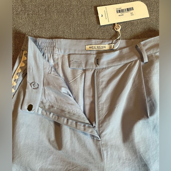 NWT MON RENN Anthropologie Lisle Pant Size M/10 - Picture 5 of 16
